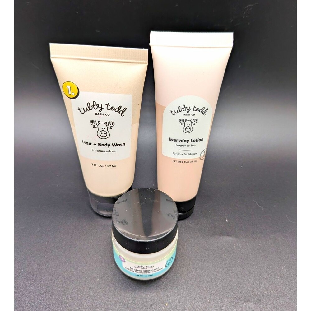 Tubby Todd Bath Co Hair + Body Wash Multipack Fragrance-Free 2 fl oz